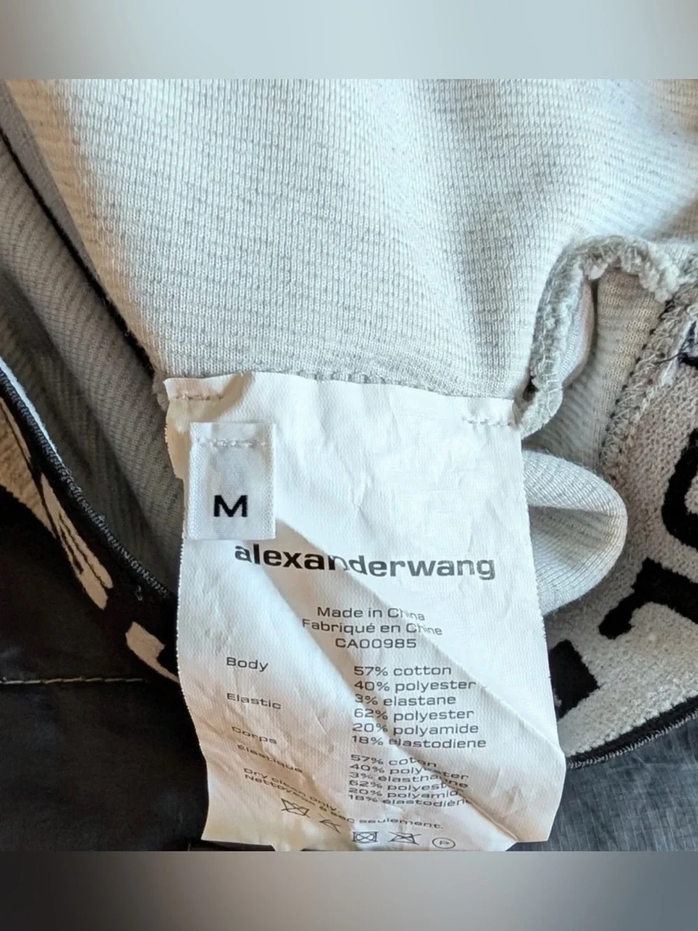 Alexander Wang Stretch Corduroy Cap Sleeve Hoodie in Heather Grey Medium $395
